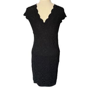 Ambiance Black Floral Lace Dress Women’s Size Large